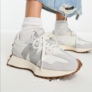 New Balance 327 White and Grey Sneakers